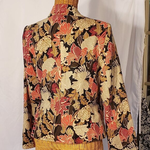 Ladies R.Q.T. Fall Floral Blazer - 8 - Picture 3 of 4